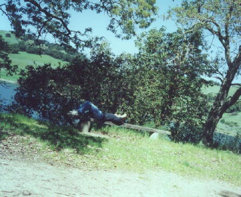 Can you tell who the guy is in this picture? That's actually me, lazily lying on a bench under a nice and warm sun. Can you tell who the guy is in this picture? That's actually me, lazily lying on a bench under a nice and warm sun.