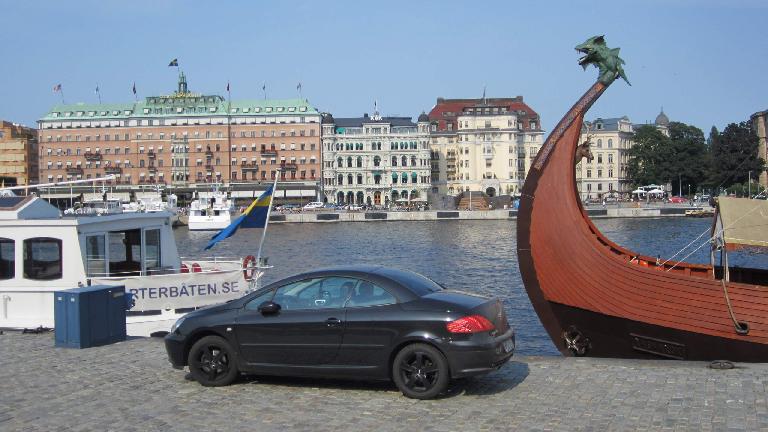 A Renault Megane convertible in Stockholm. A Renault Megane convertible in Stockholm.