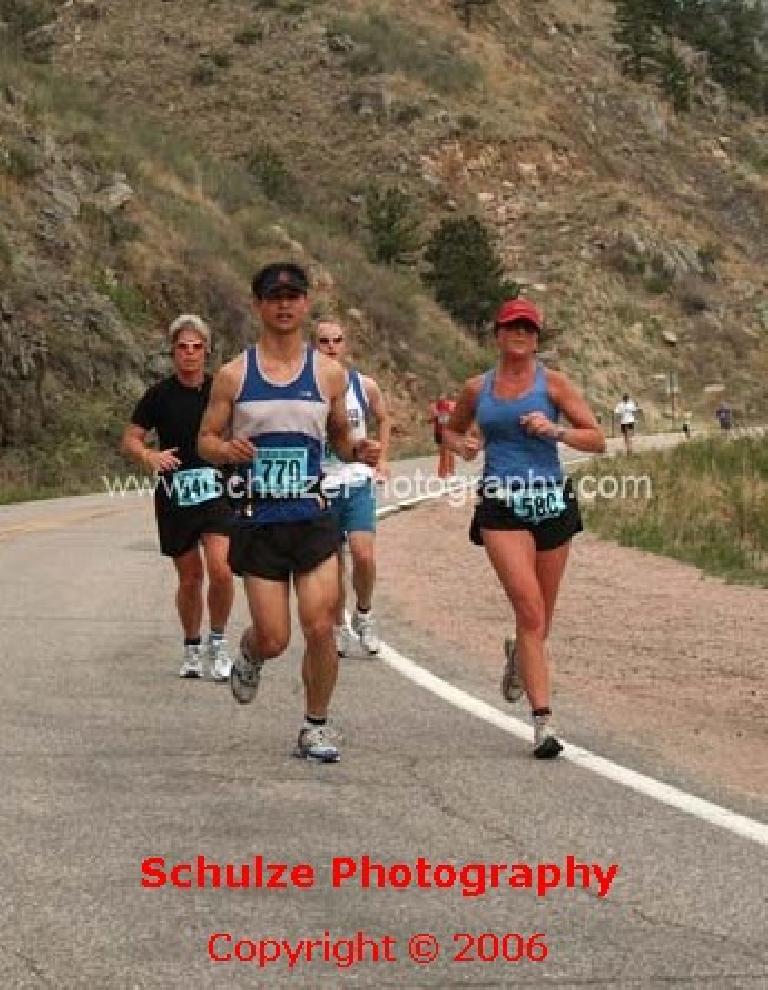Running down the Poudre Canyon while conserving energy. Photo: Schulze Photography. (May 6, 2006) Running down the Poudre Canyon while conserving energy. Photo: Schulze Photography. (May 6, 2006)