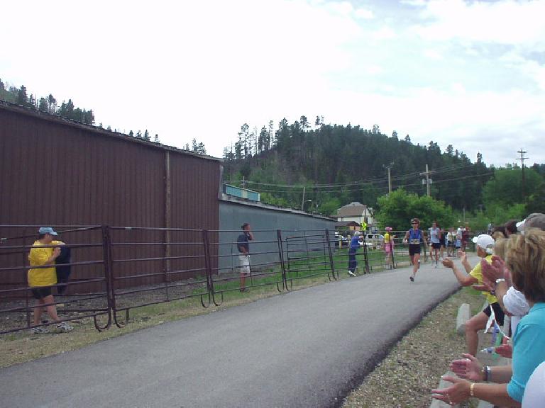 Coming down the finishing chute. Coming down the finishing chute.