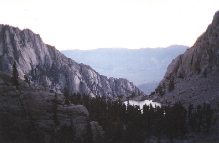 Lone Pine Lake (?) in the distance. Lone Pine Lake (?) in the distance.
