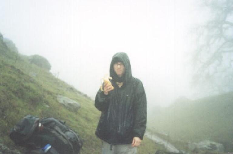 The weather turned nasty pretty quickly! Sarah at lunch in a wind-sheltered area we strategically chose. The weather turned nasty pretty quickly! Sarah at lunch in a wind-sheltered area we strategically chose.