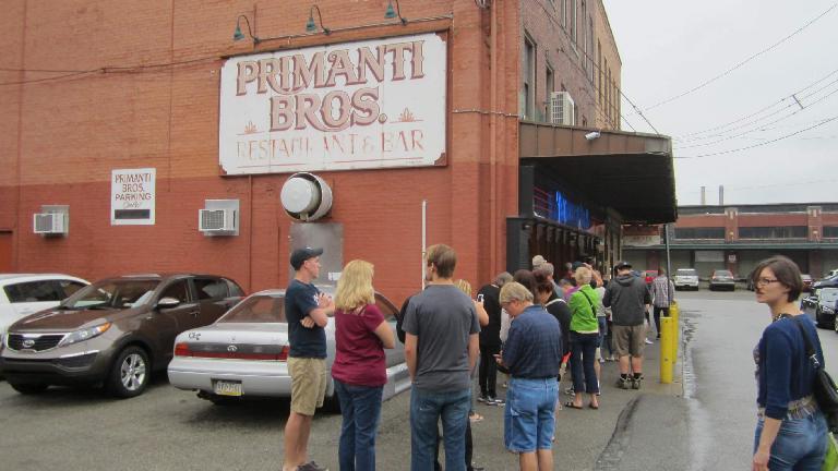 Long line for sandwiches at Primanti Brothers. (July 19, 2014) Long line for sandwiches at Primanti Brothers. (July 19, 2014)
