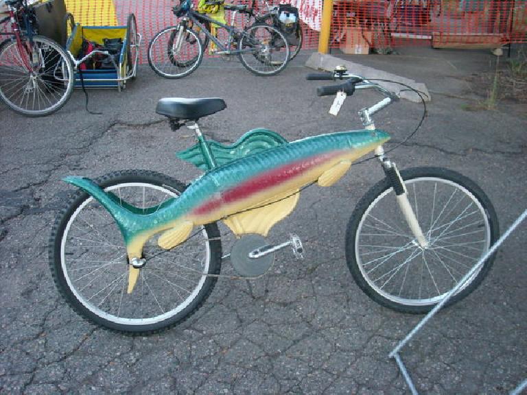 A fish bike. A fish bike.