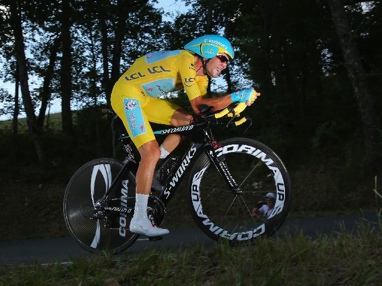 Vincenzo Nibali on his Specialized Shiv TT bike during the time trial of the 20th stage of the 2014 Tour de France. (Photo: The Independent) Vincenzo Nibali on his Specialized Shiv TT bike during the time trial of the 20th stage of the 2014 Tour de France. (Photo: The Independent)