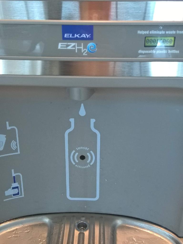 Airports often have water refilling stations. This one was at the San Jose International Airport. (March 6, 2017) Airports often have water refilling stations. This one was at the San Jose International Airport.