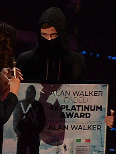 Alan Walker at the Wind Music Awards 2016 ceremony at the Verona Arena.