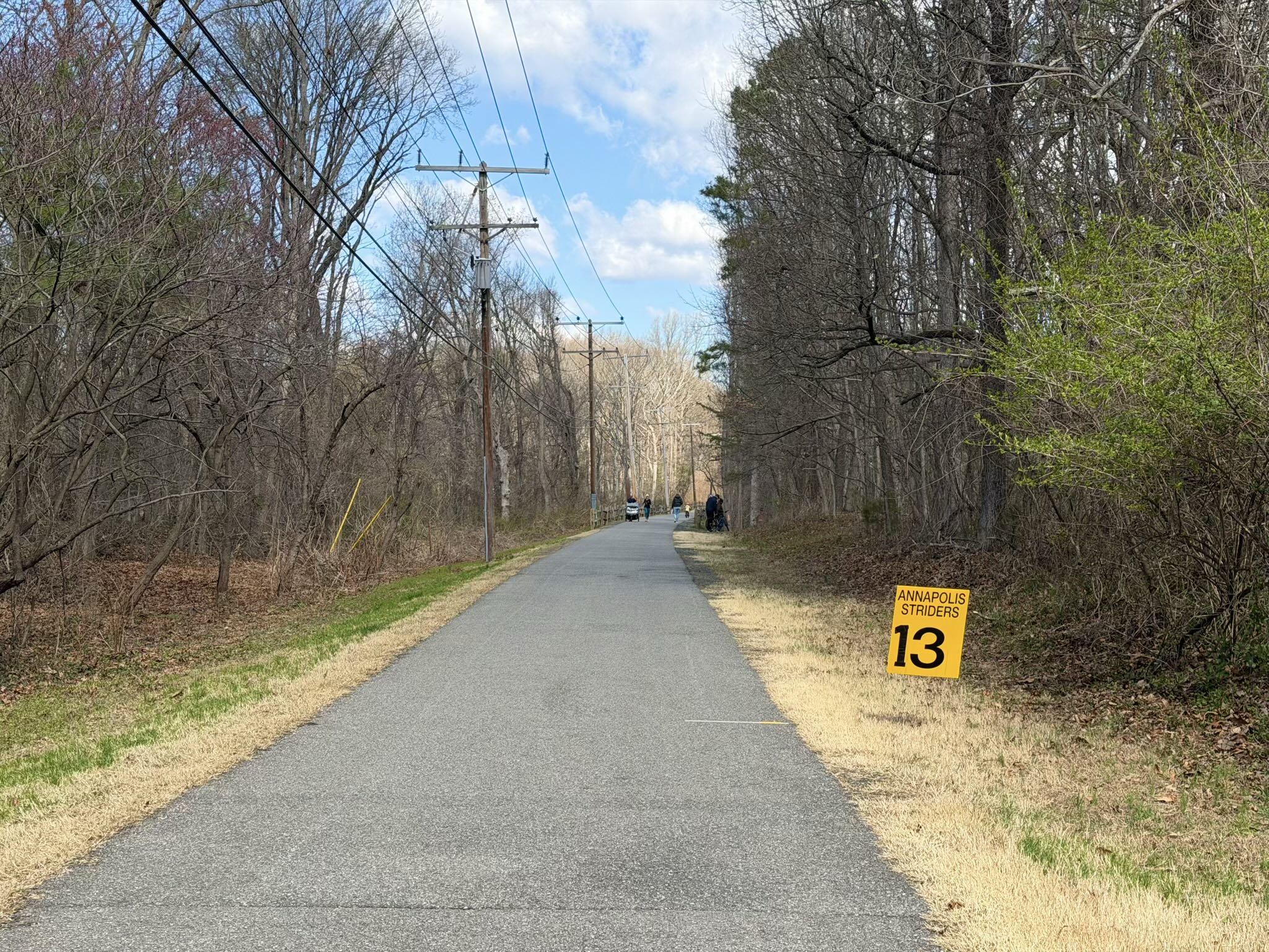 Mile 13 of the B&A Trail Marathon, as seen the day before the race when I was previewing a segment of the course.