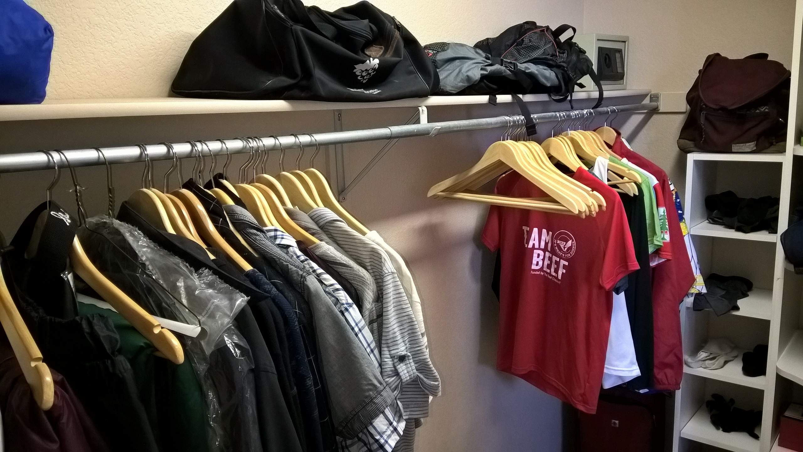 The closet after the Big Purge.