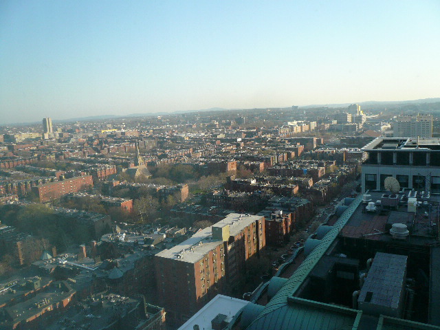 The view of Boston from Henry & Danny's room in the downtown Marriot.