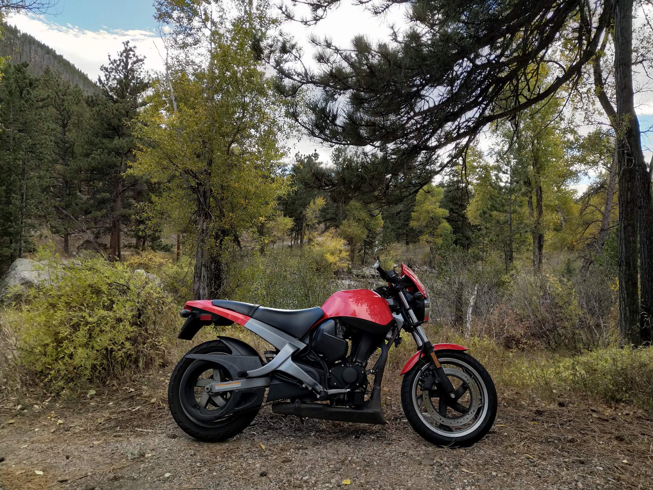 Red Buell Blast in the Poudre Canyon in October 2018.