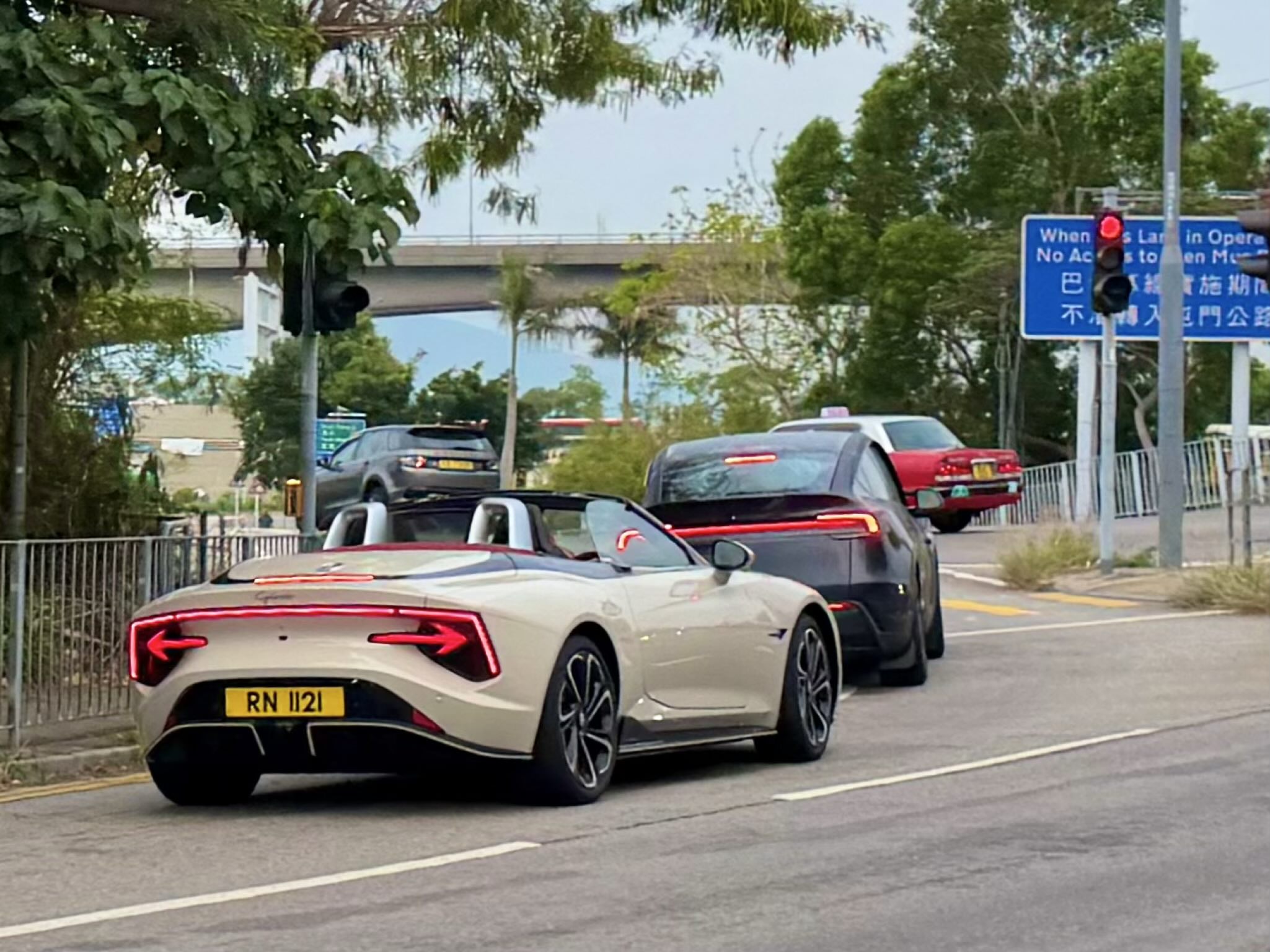 This is the very first MG Cyberster I've seen in person. It is fully electric.