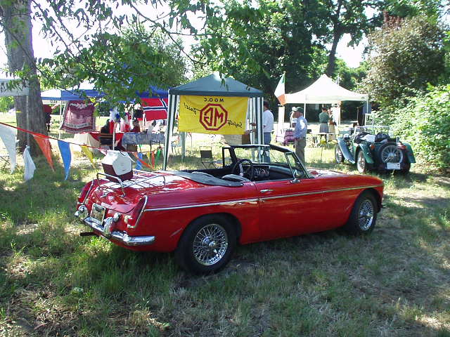 Bob Stine's 1968 MGB roadster, which was painted Corvette Red in 1998.