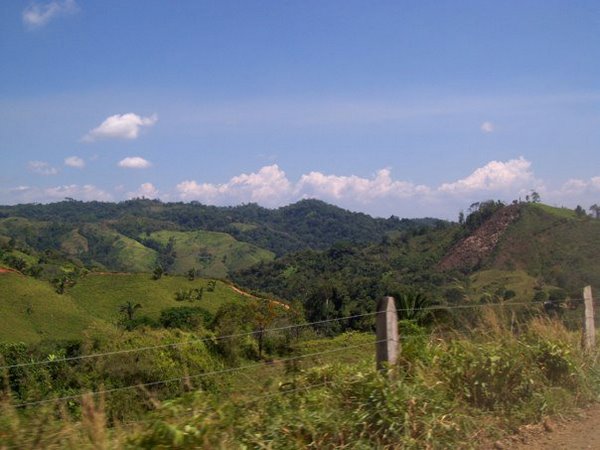 The lush Costa Rican countryside.
