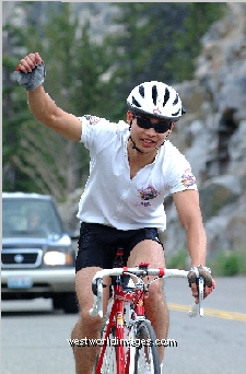Felix Wong successfully crests the summit of Carson Pass!