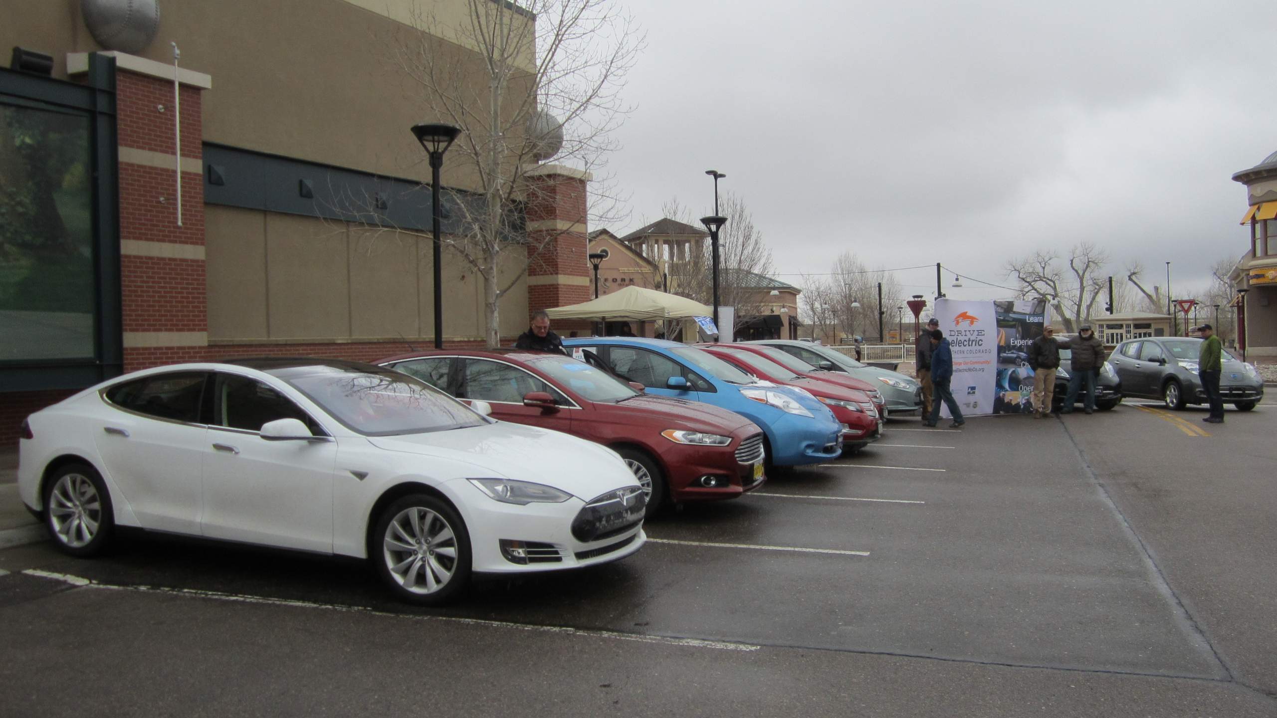 At the DENC Centerra event, we had a Tesla Model S, Ford Fusion Energi, Nissan Leafs, Chevy Volts, Ford C-Max, and a Ford Focus EV.