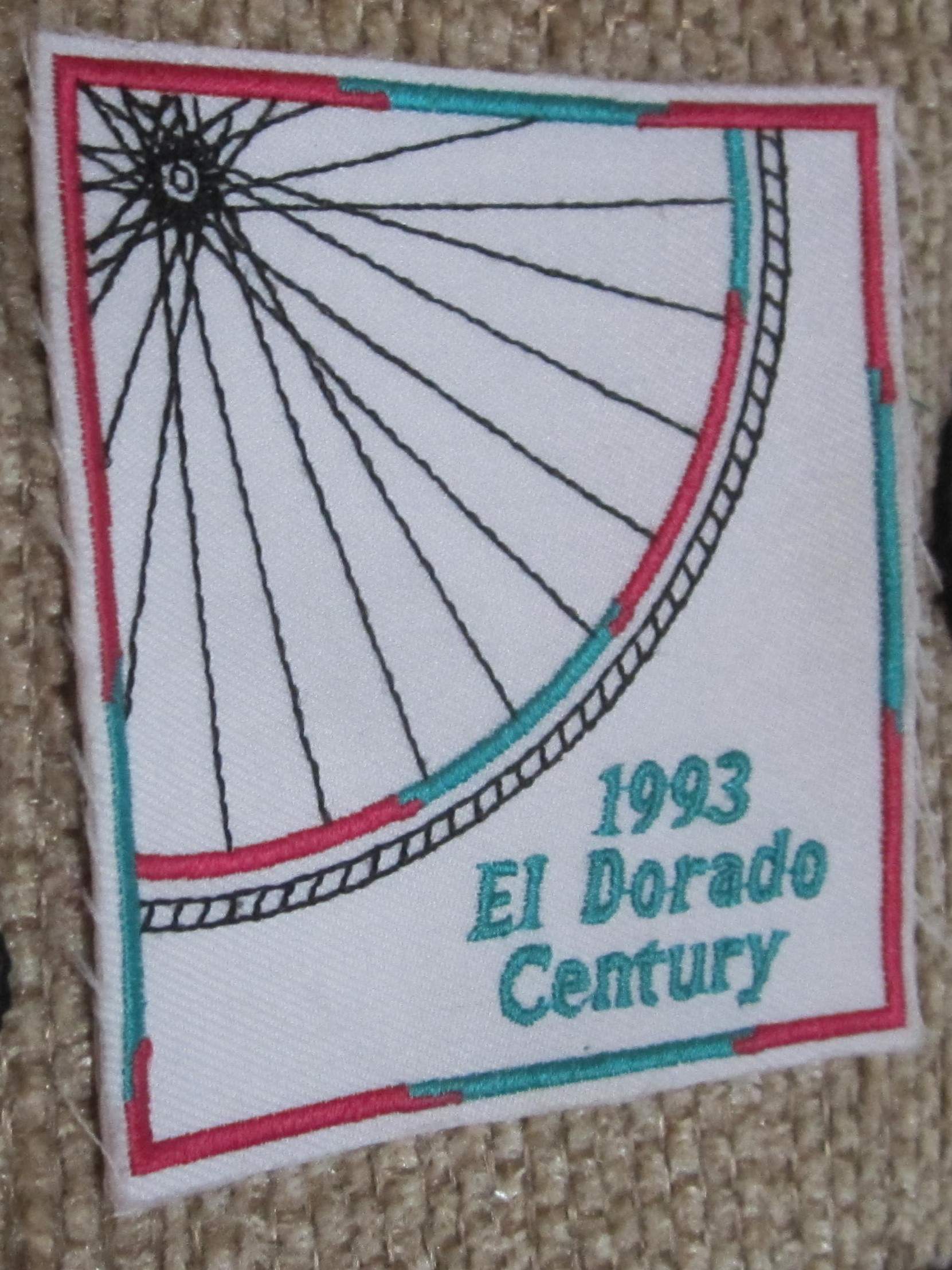 1993 El Dorado Century cycling patch