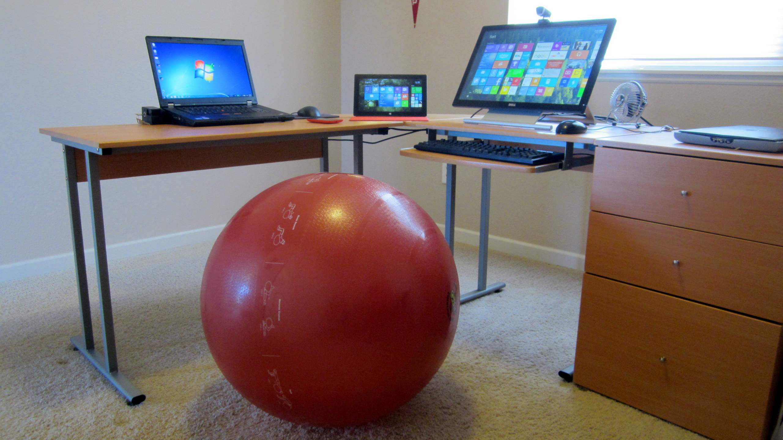 the office yoga ball