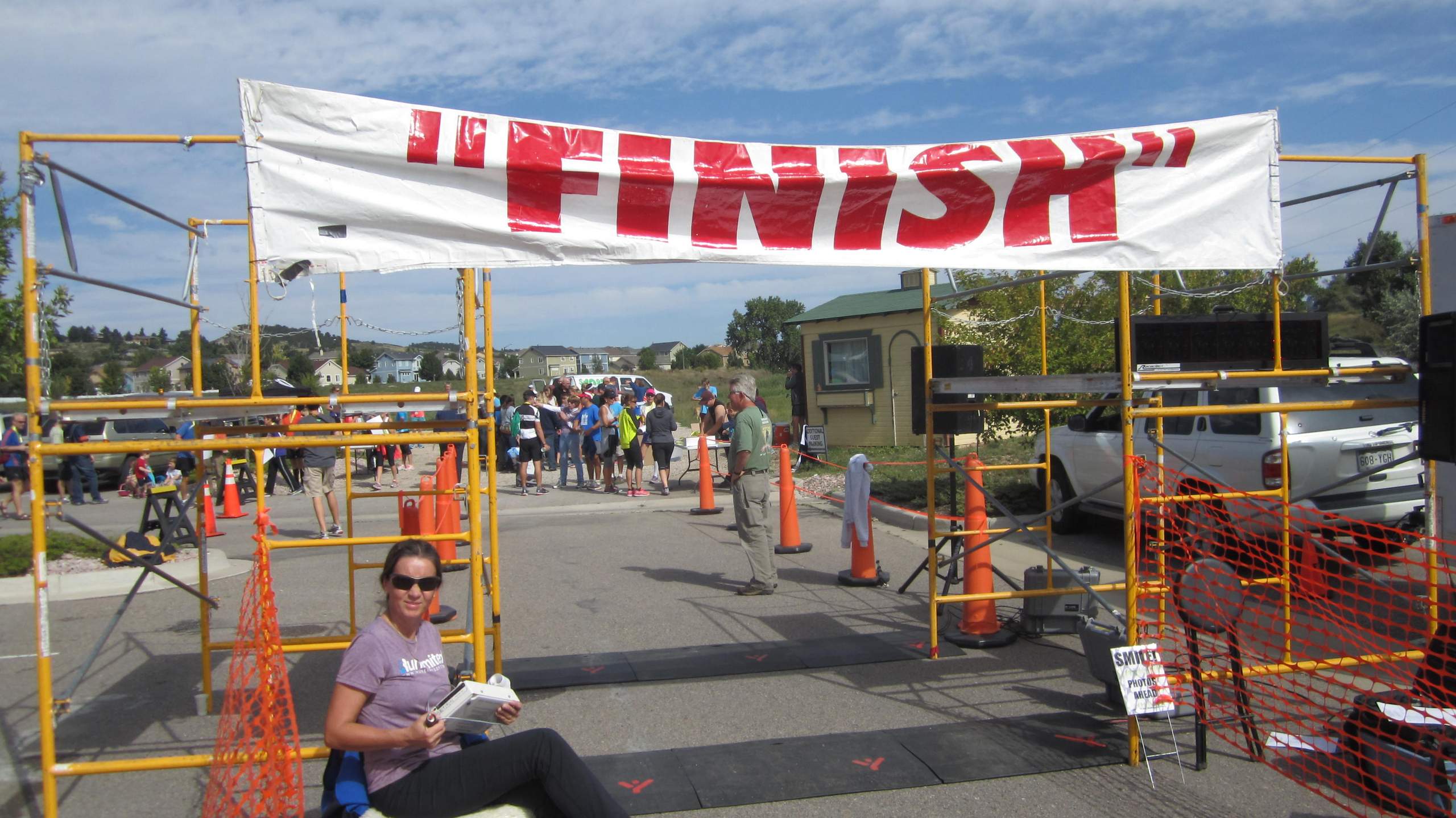 The finish line of the Fall Classic Marathon. The finish line is always a welcome sight.