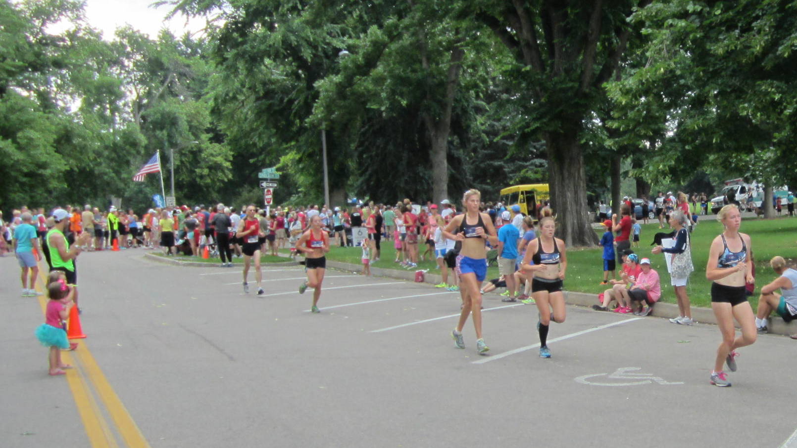 Some of the elite women on lap #3.
