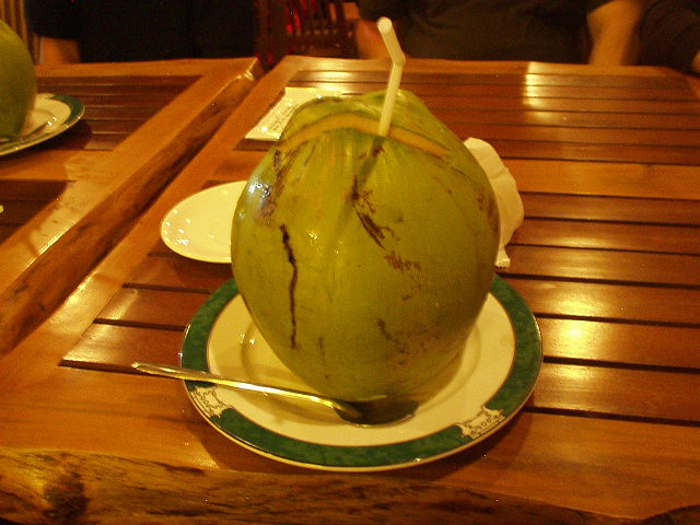 Coconut drink in Mui Ne.