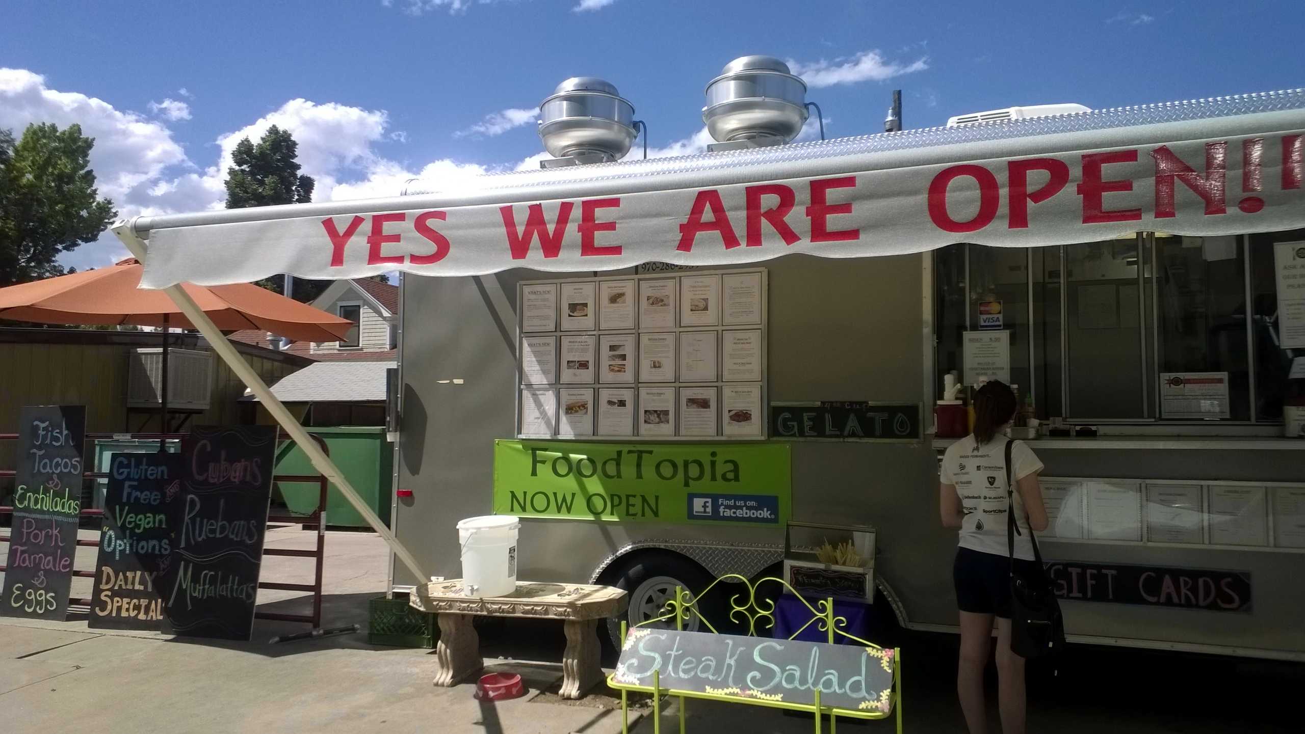 Foodtopia food truck, yes we are open, Fort Collins