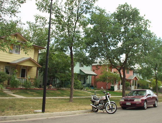 More homes downtown.  There were also newer (well, 1970s) rancher homes.