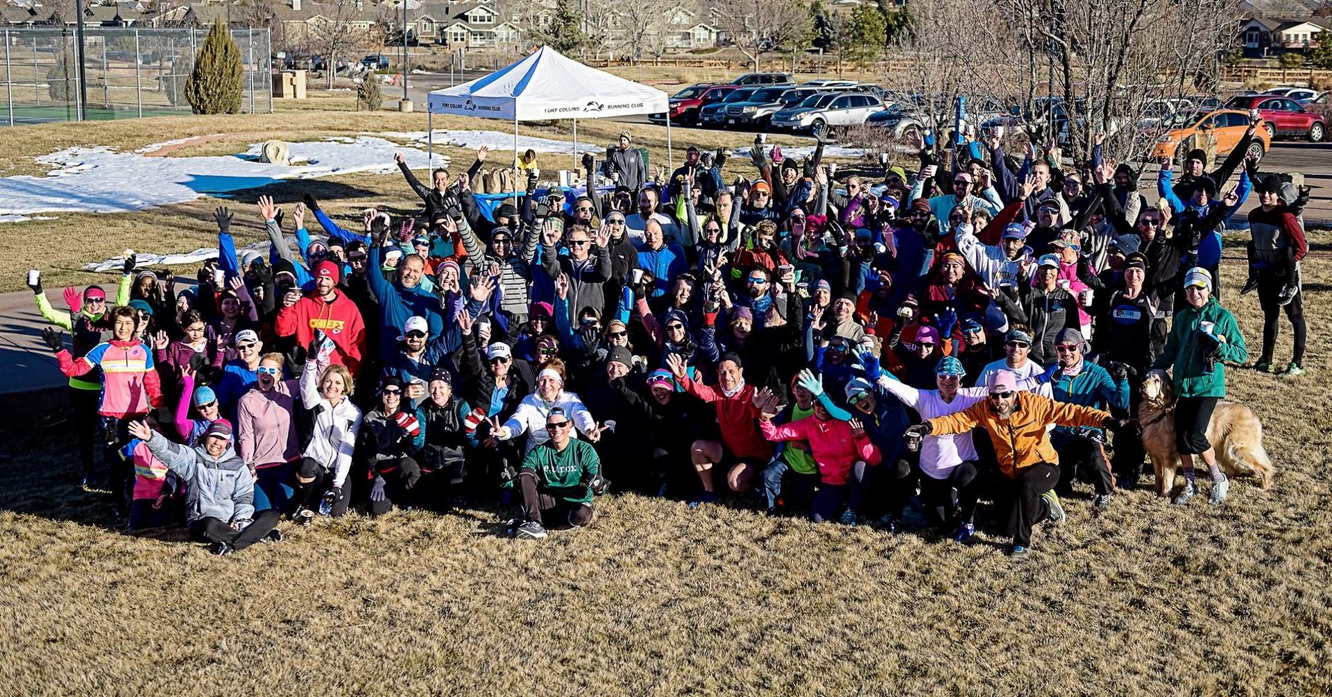 Runners in the 2020 Fossil Creek Park 5k.