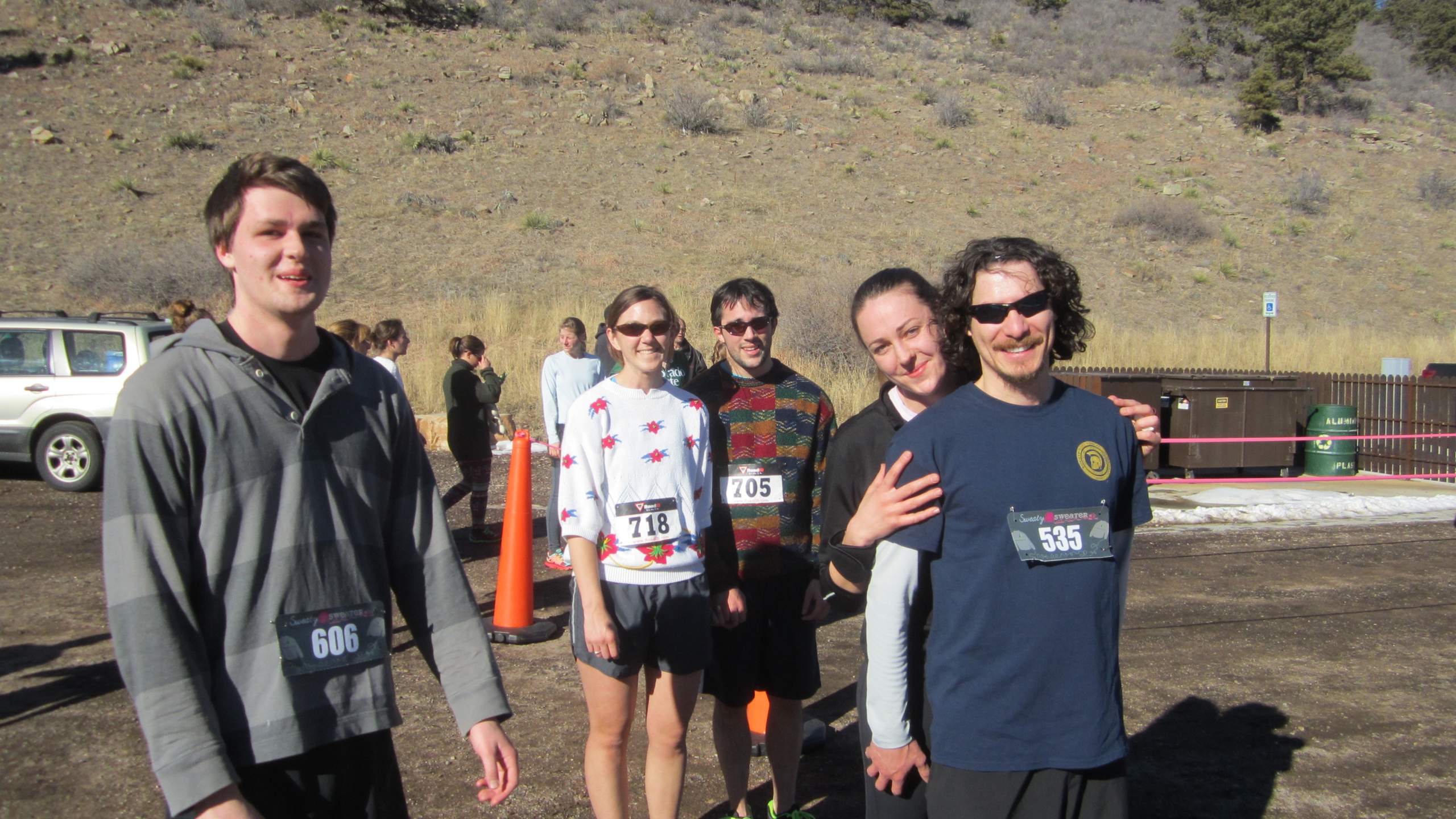 Andrew, Dani, Nick, Katherine and Hector after the run.