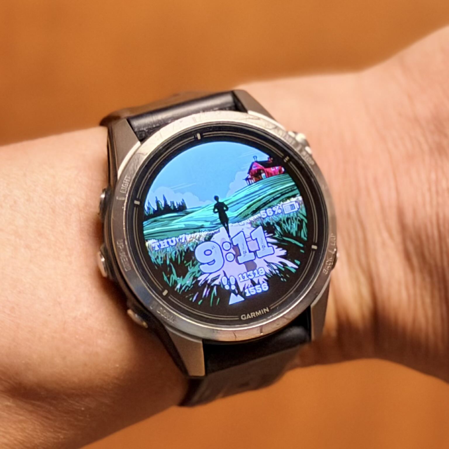 Garmin's Trail Runner watch face from the Connect IQ app.