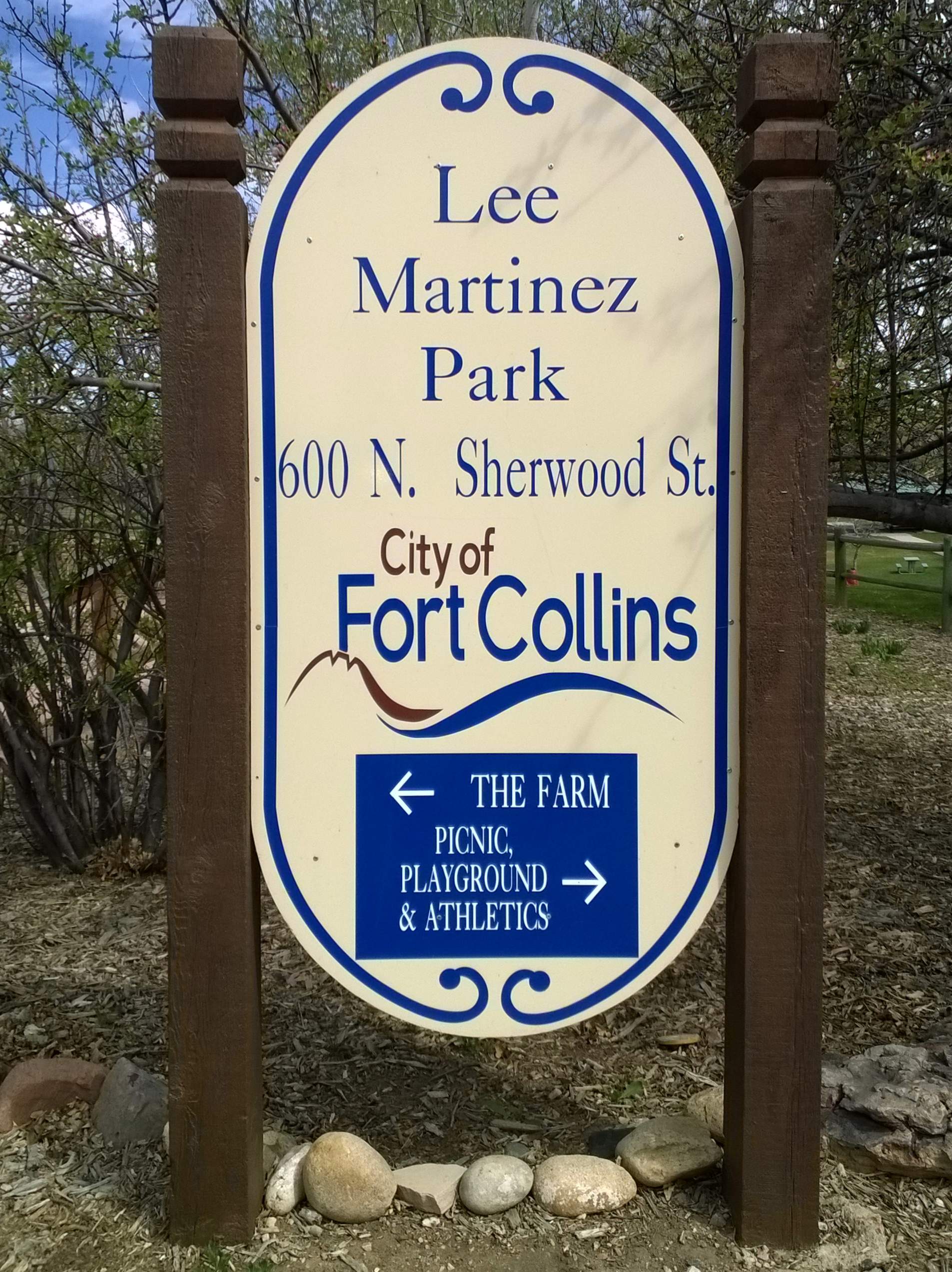 Lee Martinez Park sign, Fort Collins