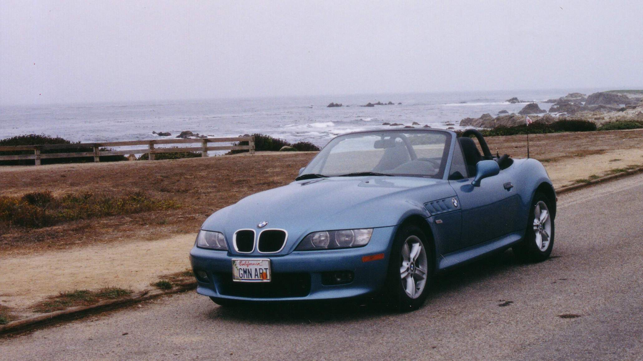 [17 Mile Drive, Sep 2001] Pretty Lina along the coast.