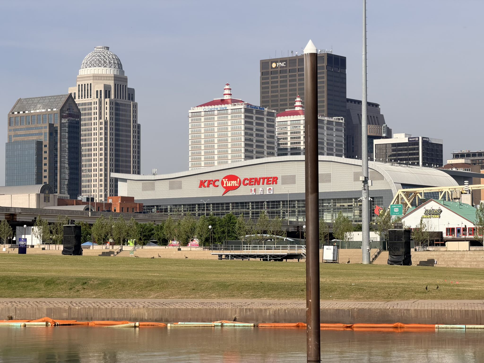 KFC—a subsidiary of Yum! brands—is the title sponsor of the massive multi-purpose arena in downtown Louisville.