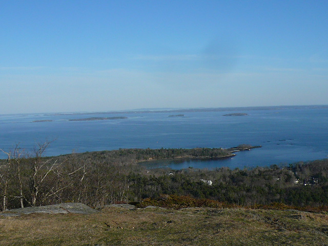 One could see Bar Harbor and Cadillac Mountain in the distance... sort of...