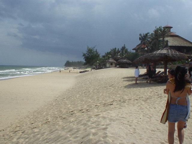 The Seahorse Hotel's private beach in Mui Ne.