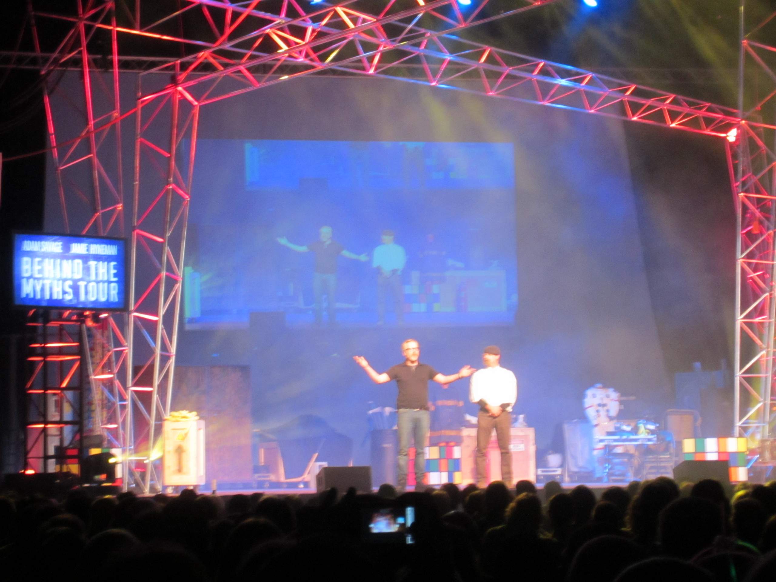 The start of the Behind the Myths Tour with Mythbusters Adam and Jamie.
