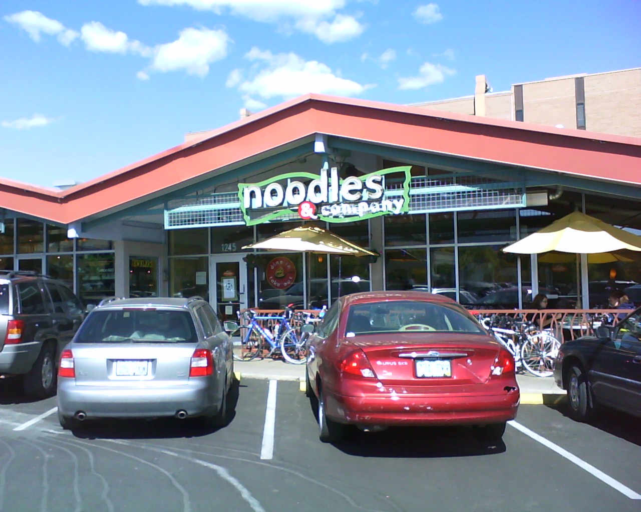 [Mile 48, 11:48 a.m.] Made it to the Noodles in Boulder.