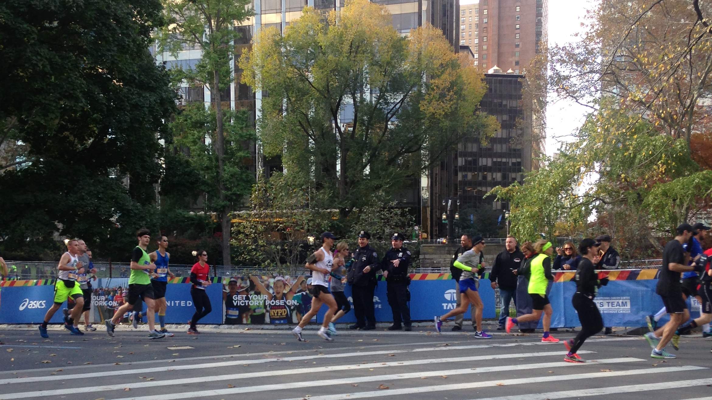 [Mile 26] Running the final quarter-mile of the 2016 New York City Marathon.