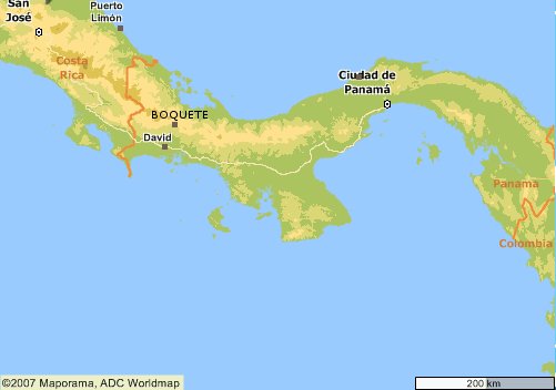 Maporama map of Panama