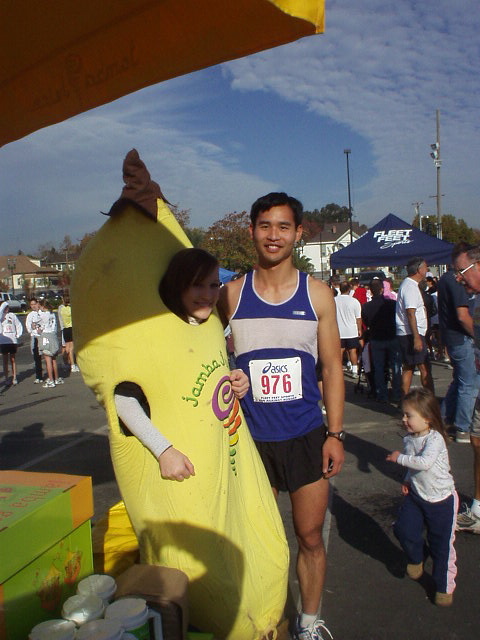 Me and the Jamba Juice banana gal.