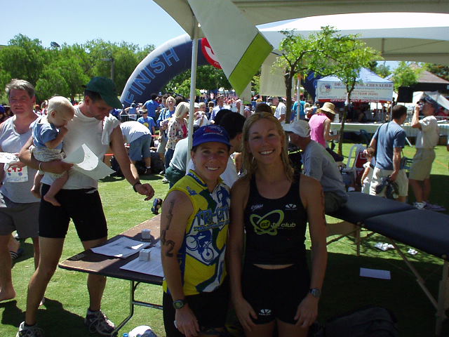 ... and with Sharon.  A good day for a tri!