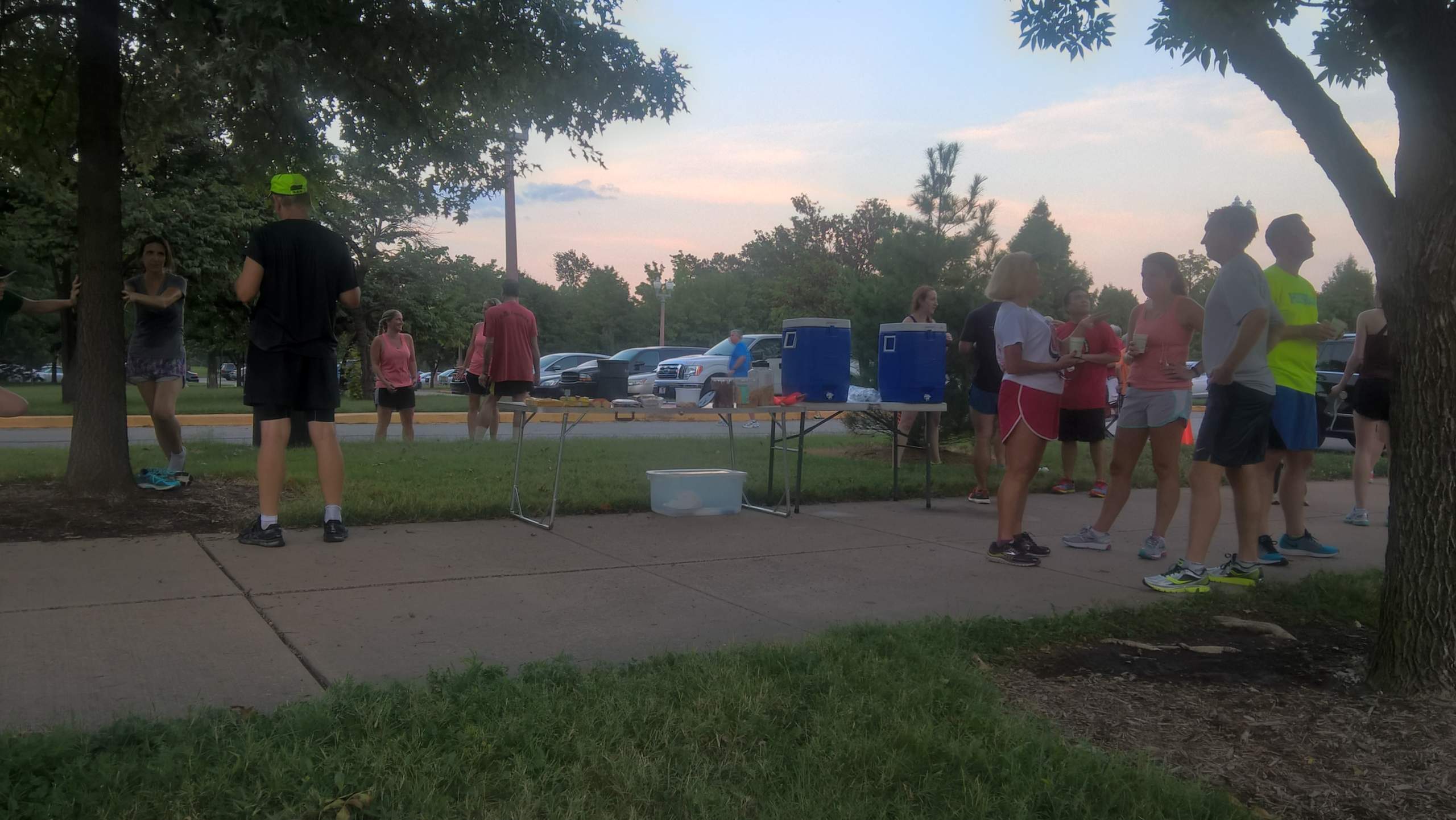 Runners at the end of the St. Louis Track Club's September Pace Series 4.2 mile run.