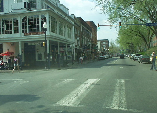 Downtown State College was very clean and full of youthful energy due to the students at Penn State.