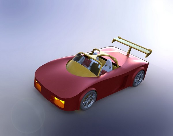 Verislav Mudrak downloaded my supercar and re-rendered it.  I like it---looks a bit more photo-realistic than mine.