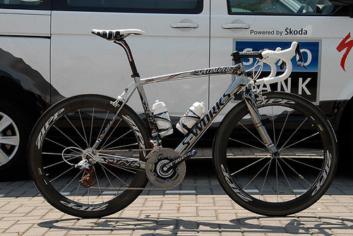 Andy Schleck's custom Specialized S-works Tarmac SL3 in the 2010 Tour de France.