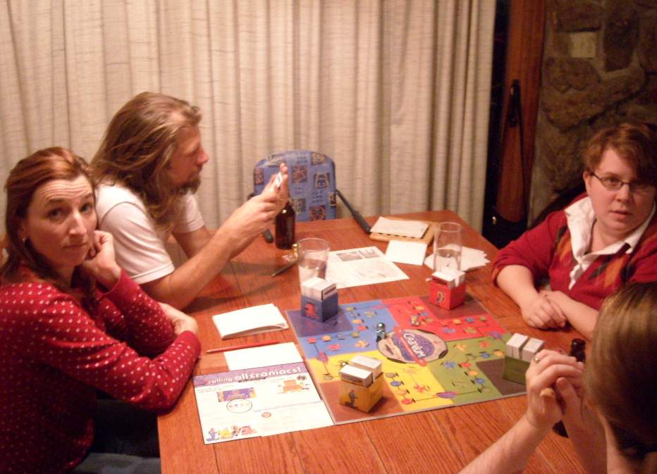 After dinner, we played games for a couple hours, including the fun game of Cranium.
