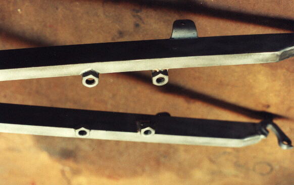 chainstay details of Reynolds Wishbone recumbent frame