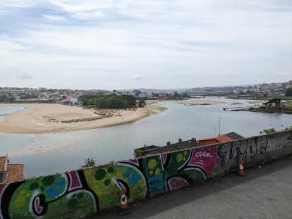 The view of Santa Cristina Beach from A Coruña.