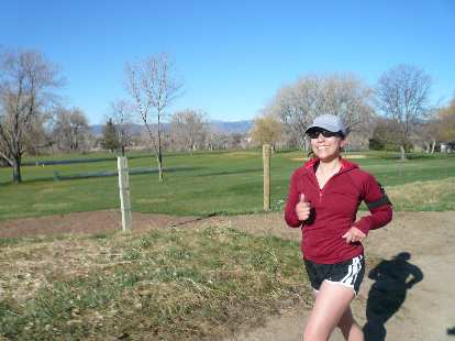 Alyssa on a morning run through my neighborhood and by the Country Club Alyssa on a morning run through my neighborhood and by the Country Club