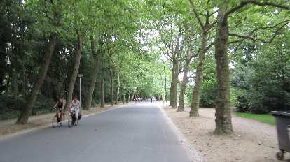 Beautiful tree-lined trail in Vondelpark. Beautiful tree-lined trail in Vondelpark.